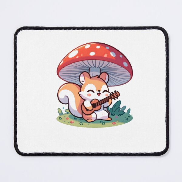Item preview, Squirrel Serenading with Ukulele Under a Mushroom designed and sold by UmbrellaStudio1.