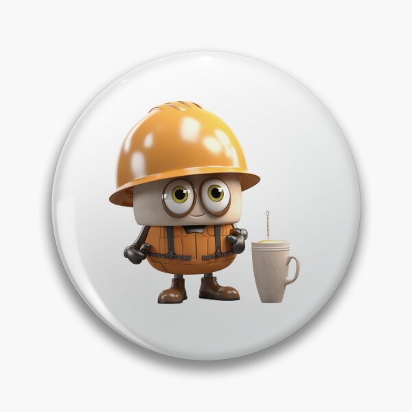 Item preview, Cartoon construction worker designed and sold by pawmad.