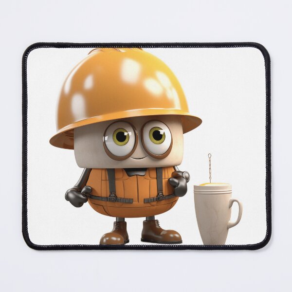 Item preview, Cartoon construction worker designed and sold by pawmad.