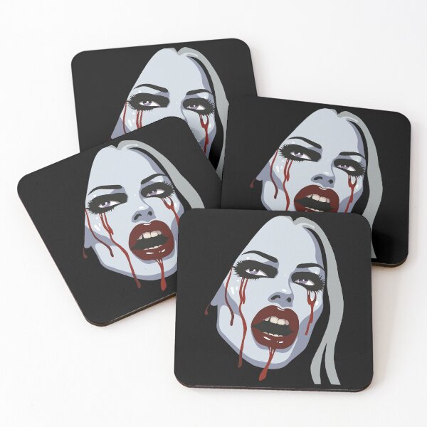 Item preview, Vampiric Beauty Gothic Horror Bleeding Lips Edgy Art designed and sold by ElLocoMus.