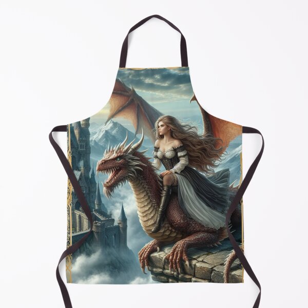 Item preview, Beautiful maiden riding a dragon  designed and sold by SeeingBeyond.