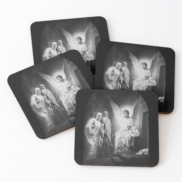 Item preview, Christianity- Christian Art in BLack and White of Nuns and Beautiful Angel designed and sold by HeavenArtStudio.