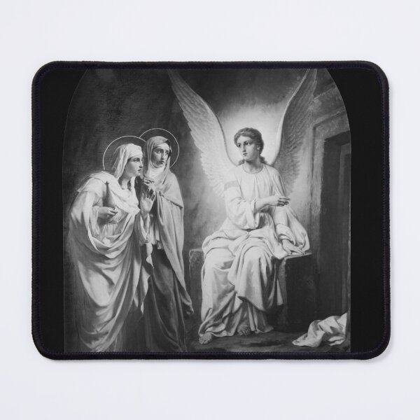 Item preview, Christianity- Christian Art in BLack and White of Nuns and Beautiful Angel designed and sold by HeavenArtStudio.