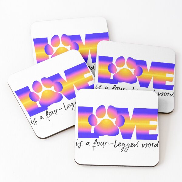 Item preview, Love is a Four-Legged Word Ocean Sunset Ombre designed and sold by HeidiMyersArt.