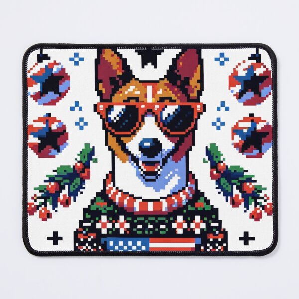 Item preview, Merry Woofmas Happy Basenji Cool USA Sweater Design designed and sold by TheMostLikely.