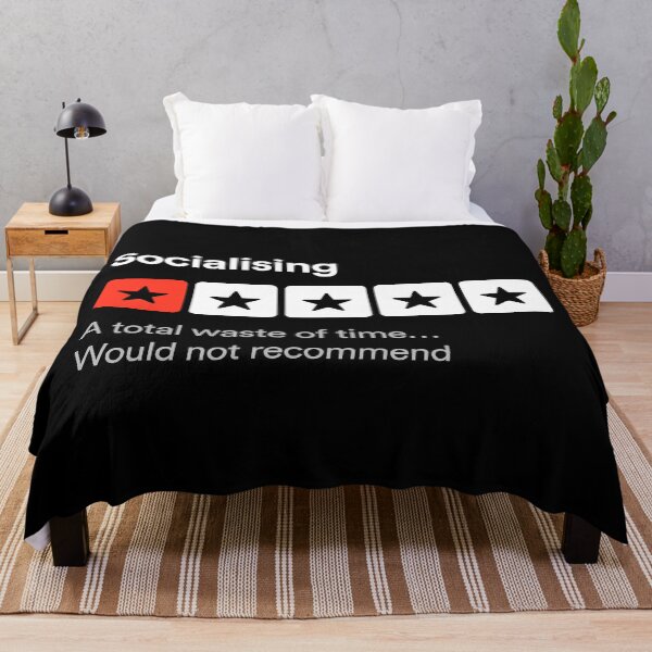 Item preview, Socialising, A total waste of time… Sarcastic one star review design designed and sold by MindenBrings.