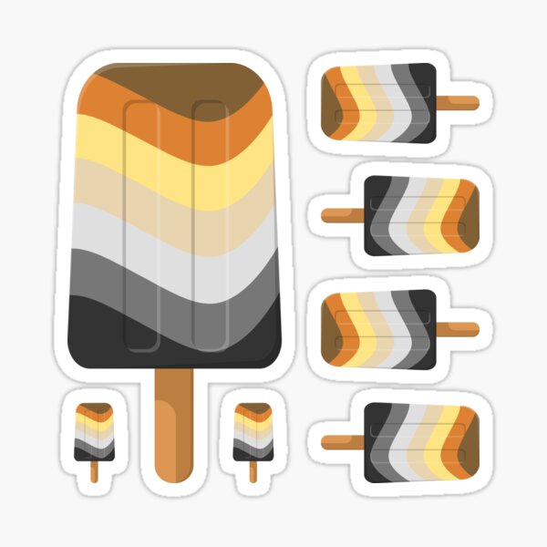 Cute Gay Bear Ice Pops Sticker