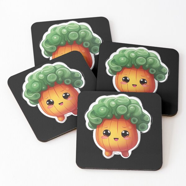 Item preview, Funny Vegetable,  Fluffy Veggie Creature Orange and Green, Cartoon Style designed and sold by Cute-Forever.