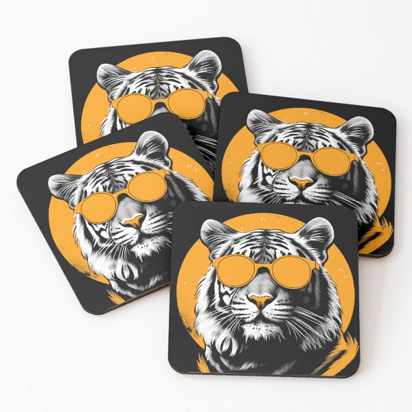 Item preview, Tiger head with sunglasses. illustration for t-shirt design. designed and sold by MagicColorPrint.