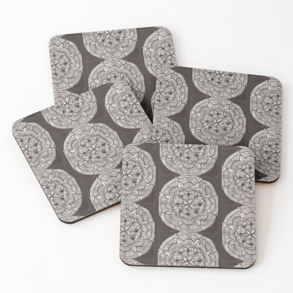 Item preview, Black Biro Mandala Doodle No.1 designed and sold by Bramble and Willow Studio.