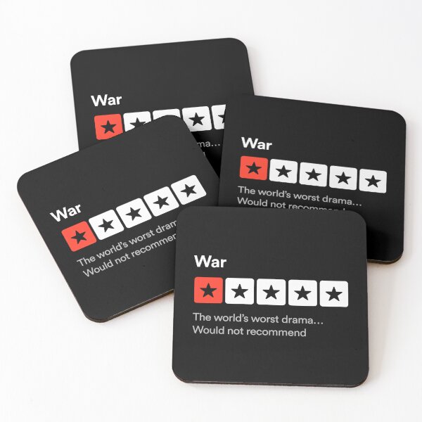 Item preview, War, The world’s worst drama… Sarcastic one star review design designed and sold by MindenBrings.