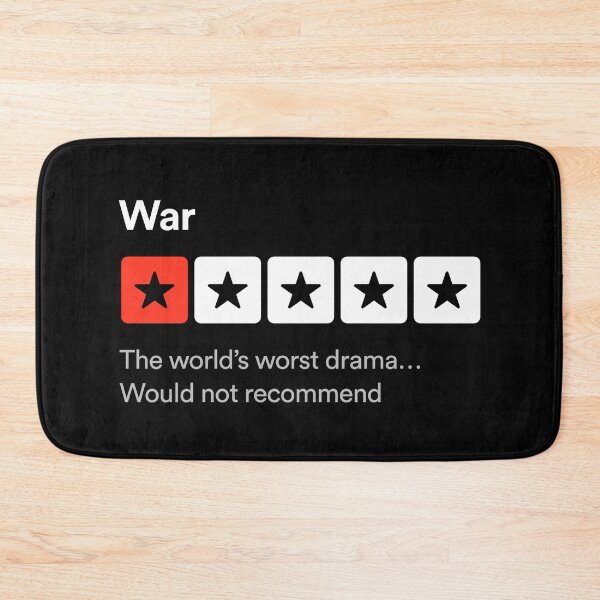 Item preview, War, The world’s worst drama… Sarcastic one star review design designed and sold by MindenBrings.