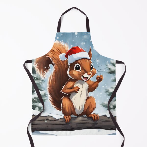 Item preview, Happy Christmas Squirrel Winter Squirrel With Santa Hat designed and sold by kiliteh.