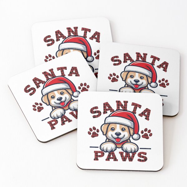 Item preview, Santa Paws in Xmas Tartan Writing Cute Christmas Dog Design designed and sold by SideKickCreates.