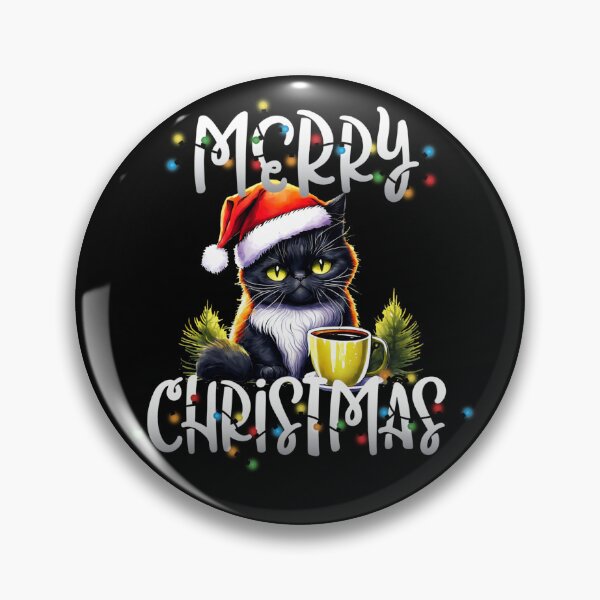 Artikelvorschau, Frohe Weihnachten, schwarze Katze, Kaffeezeit entworfen und verkauft von Cerulean-Shop.