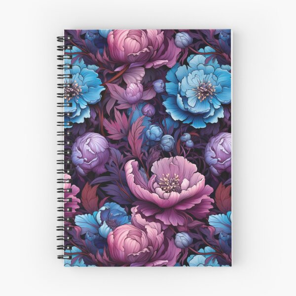 Item preview, Floral pattern of blue and pink peonies. designed and sold by Zavdesign.