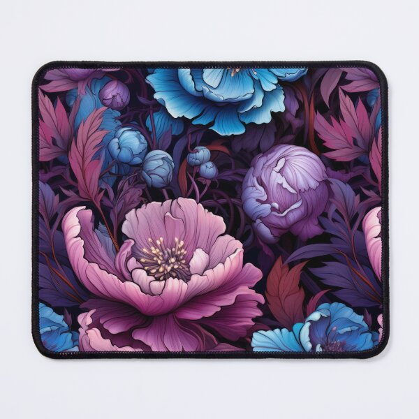 Item preview, Floral pattern of blue and pink peonies. designed and sold by Zavdesign.