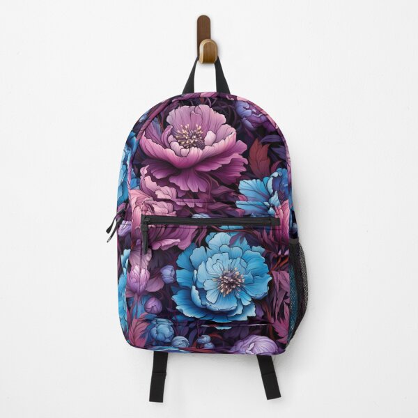 Item preview, Floral pattern of blue and pink peonies. designed and sold by Zavdesign.