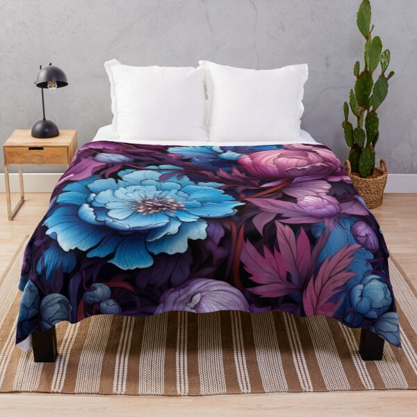 Item preview, Floral pattern of blue and pink peonies. designed and sold by Zavdesign.