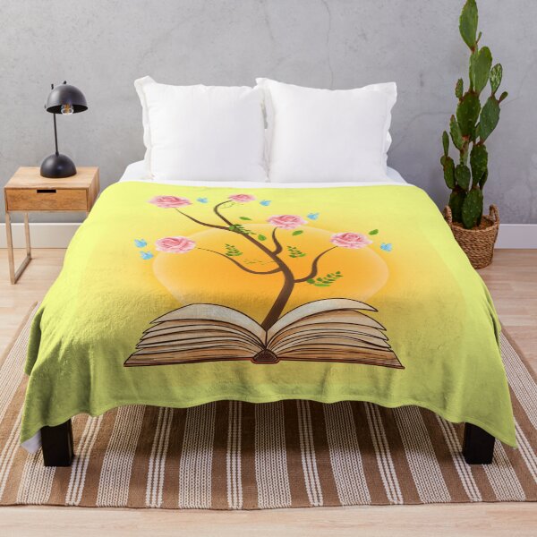 Item preview, Flowers Growing From Book | Light Pink Roses blooming with Butterflies designed and sold by CircinusStore.