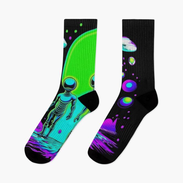 Item preview, Psychedelic Vectorized Alien Encounter designed and sold by JoeZigns81.