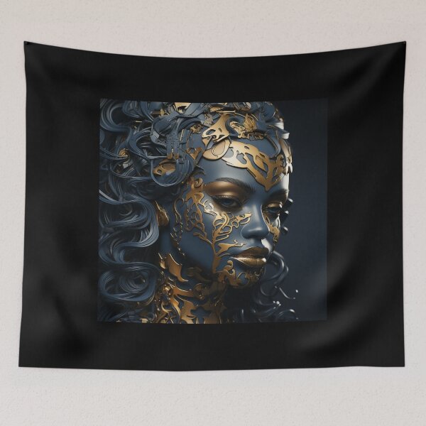 Item preview, Ethereal Elegance - Metallic Muse Art Print designed and sold by SmartDesignByBB.