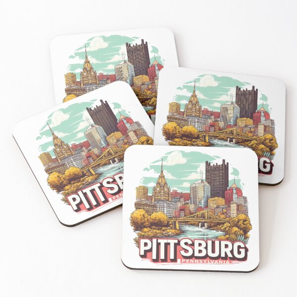 Item preview, Pittsburg Pennsylvania Watercolor Illustration designed and sold by PaintMeWorld.