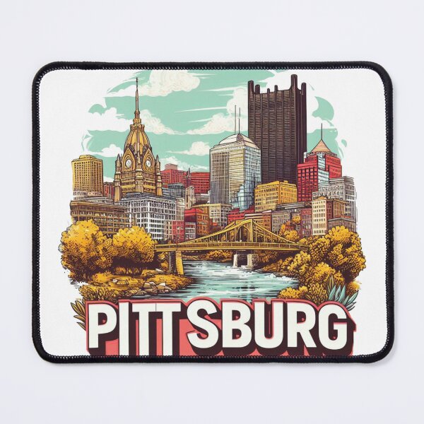 Item preview, Pittsburg Pennsylvania Watercolor Illustration designed and sold by PaintMeWorld.
