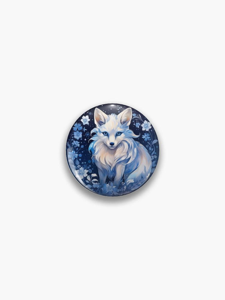 Imagen 1 de 3, Chapa con la obra Frosted Fox, diseñada y vendida por RiffraffDesigns.