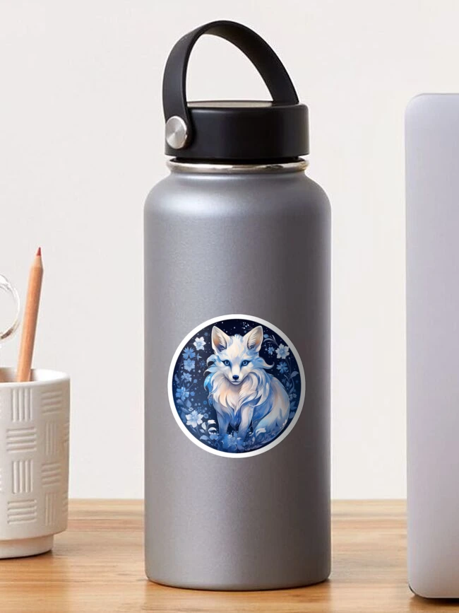 Imagen 1 de 3, Pegatina con la obra Frosted Fox, diseñada y vendida por RiffraffDesigns.
