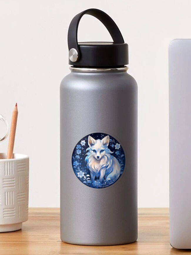 Imagen 1 de 3, Pegatina con la obra Frosted Fox, diseñada y vendida por RiffraffDesigns.