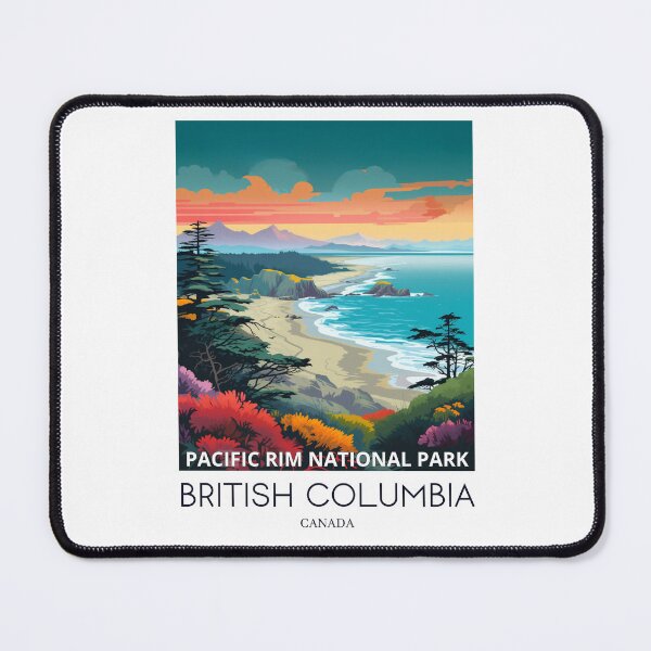 Item preview, A Pop Art Travel Print of the Pacific Rim National Park - British Columbia - Canada designed and sold by StudioRedKoala.