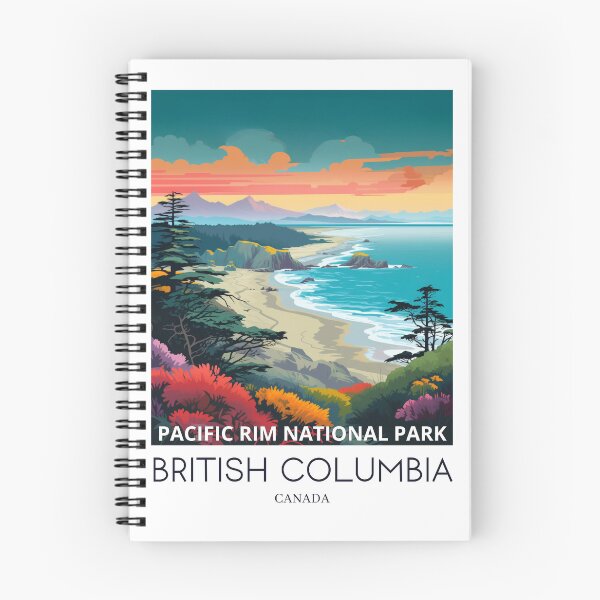 Item preview, A Pop Art Travel Print of the Pacific Rim National Park - British Columbia - Canada designed and sold by StudioRedKoala.