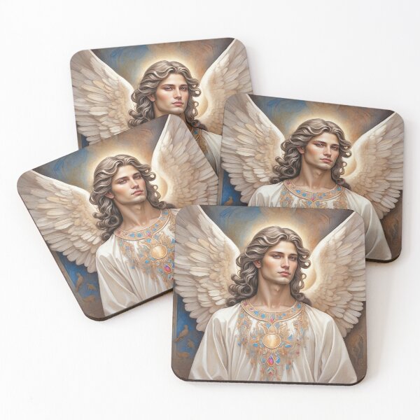 Item preview, Guardian Angels Artwork- Christian Art of Beautiful Angel designed and sold by HeavenArtStudio.