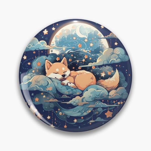 Item preview, Starry Slumber: Sleeping Shiba Inu designed and sold by CleverboyDsgns.