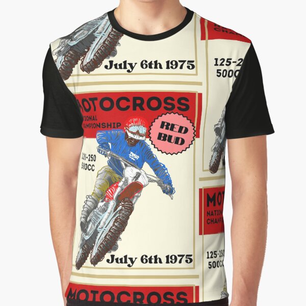 Vista previa del artículo con la obra «Vintage Motocross Red Bud 1975 Póster», diseñado y vendido por tommysnider.