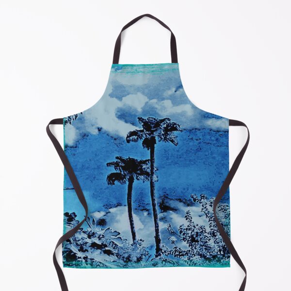 Item preview, Abstrac Blue Tropical View of Palm Trees and clouds by Iritof designed and sold by iritof.