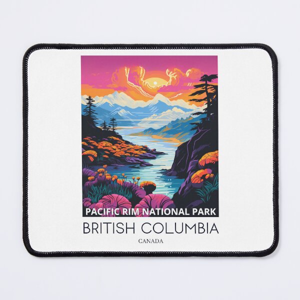 Item preview, A Pop Art Travel Print of the Pacific Rim National Park - British Columbia - Canada designed and sold by StudioRedKoala.