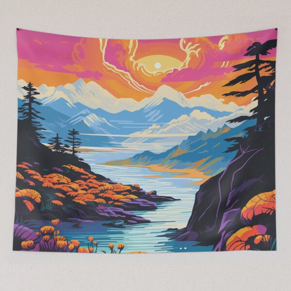 Item preview, A Pop Art Travel Print of the Pacific Rim National Park - British Columbia - Canada designed and sold by StudioRedKoala.