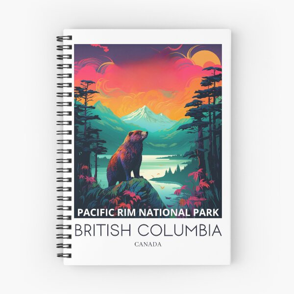 Item preview, A Pop Art Travel Print of the Pacific Rim National Park - British Columbia - Canada designed and sold by StudioRedKoala.