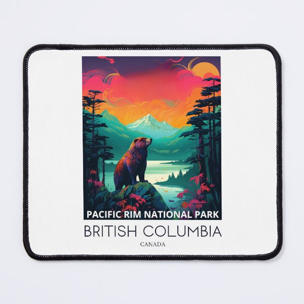 Item preview, A Pop Art Travel Print of the Pacific Rim National Park - British Columbia - Canada designed and sold by StudioRedKoala.