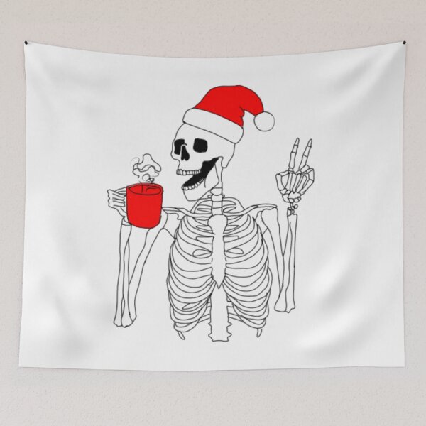 Item preview, Funny christmas skeleton santa skeleton  designed and sold by vyascreations.