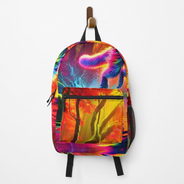 Item preview, Psychedelic Wooly Monkey Leap - Vibrant Jungle Art designed and sold by Matt's Artificial Nature.