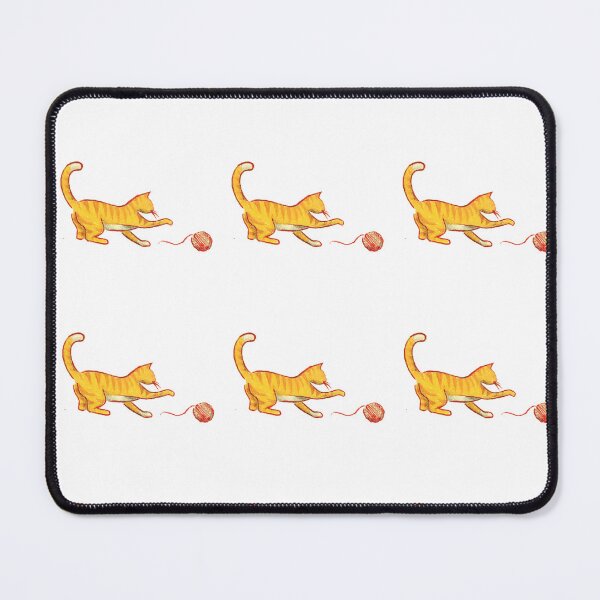 Item preview, Ginger Cat playing with wool designed and sold by Bramble and Willow Studio.