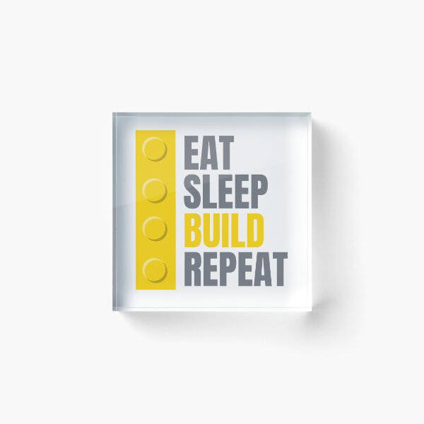 Aperçu de l'œuvre Manger dormir construire répéter T-shirt Gamer créée et vendue par CharmPalette.