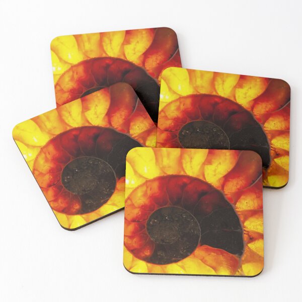 Item preview, Polished section of an Ammonite with background illumination designed and sold by Zosimus.
