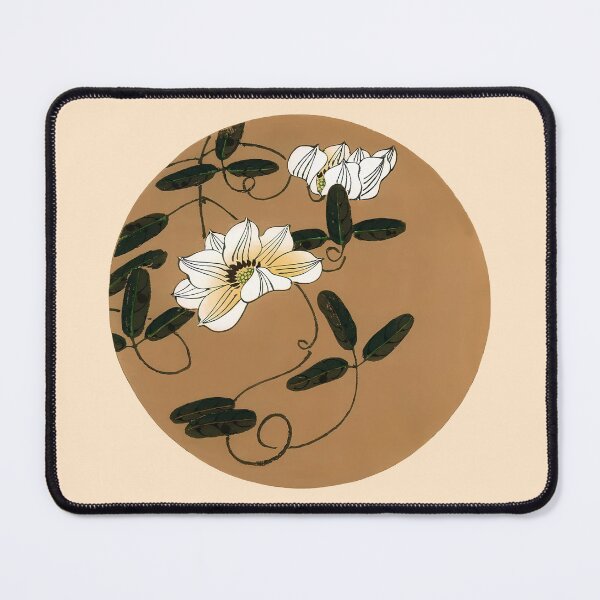 Item preview, White Jasmine in Circle Cutout, from Ito Jakuchu's Seasonal Flowers Album designed and sold by EmeraldeaArt.