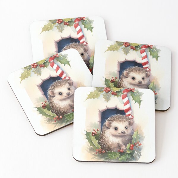 Item preview, Holly Hedgehog Holiday designed and sold by cute-animals99.