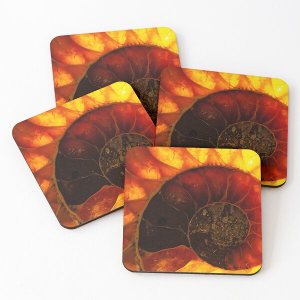 Item preview, Polished section of an Ammonite with background illumination designed and sold by Zosimus.