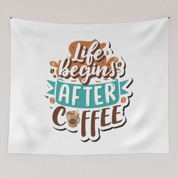 Item preview, Life begins after coffee designed and sold by kadryshop.